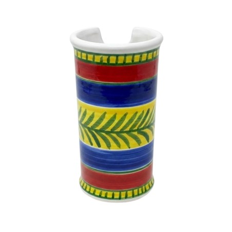 handmade sicilian ceramic Glass Holder Vulcano de simone pottery handmade sicilian ceramic Glass Holder Vulcano de simone pottery